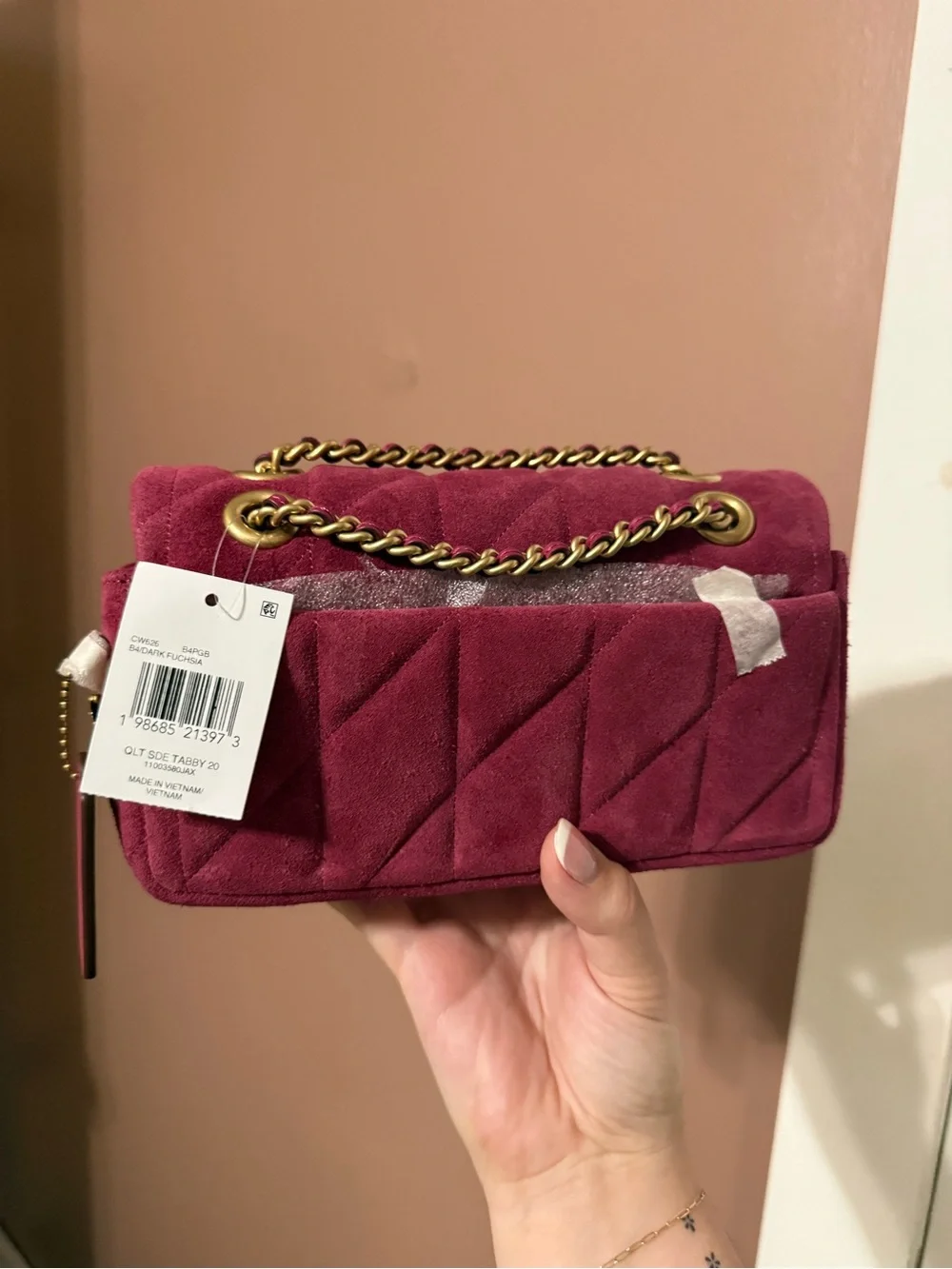 NWT COACH Tabby 20 in Dark Fuchsia